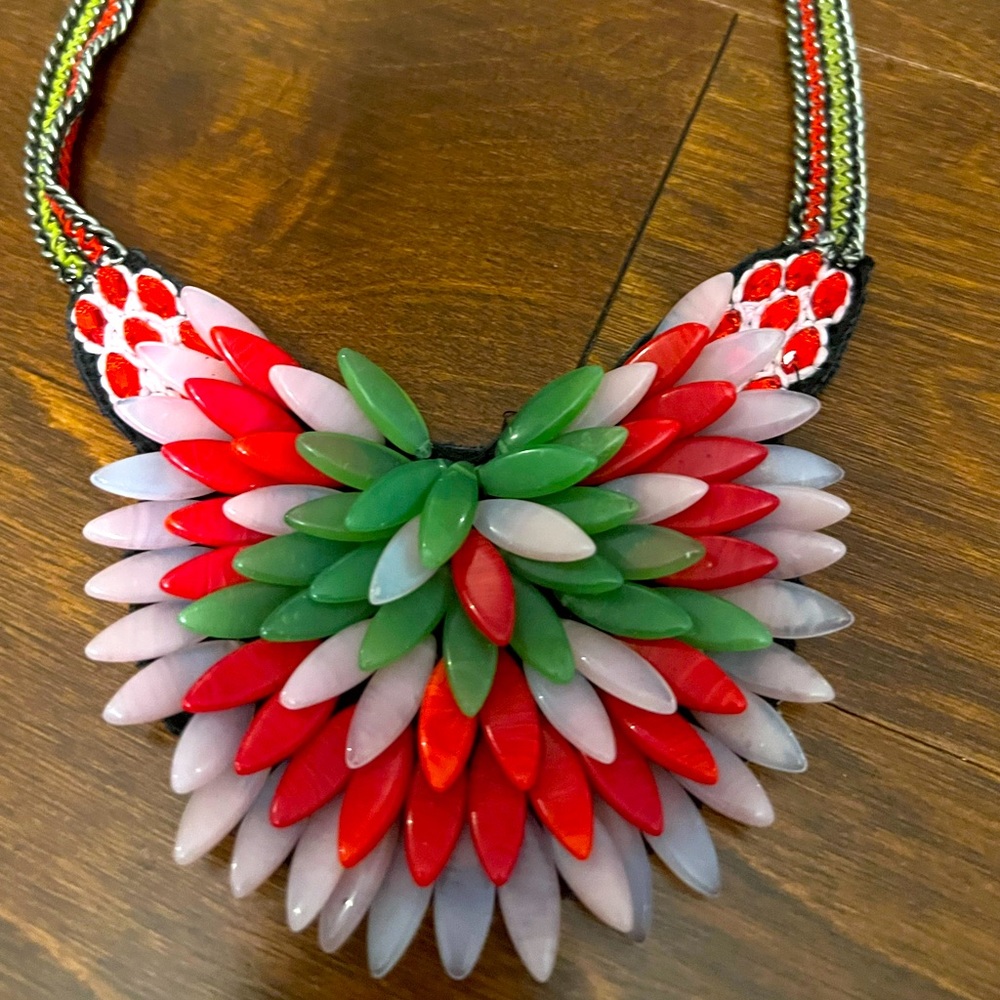 Beautiful beaded bib necklace